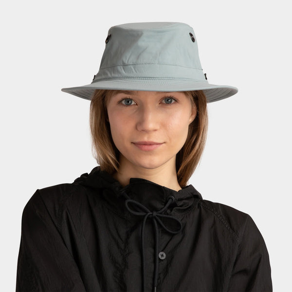 The Hat Shop Tilley T5 Ultralight Sun Hat Mist Blue Lifestyle