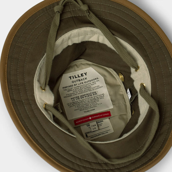 Tilley TWC7 Outback Wax Cotton Hat Bottom