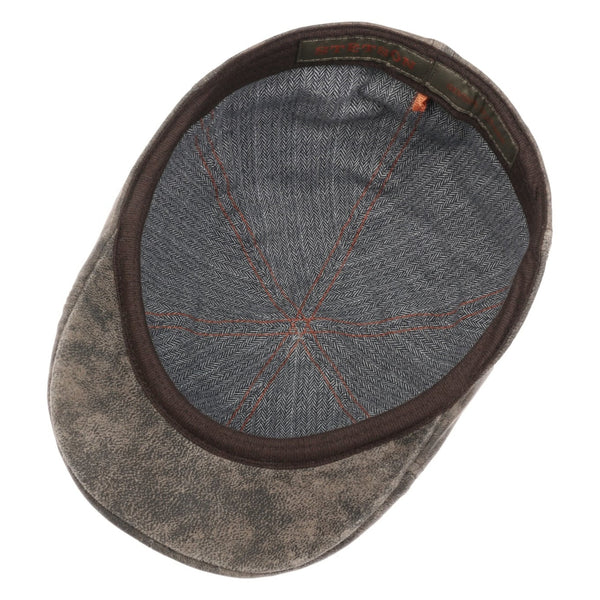 The Hat Shop Stetson Texas Pig Skin Gatsby cap 'Brown'