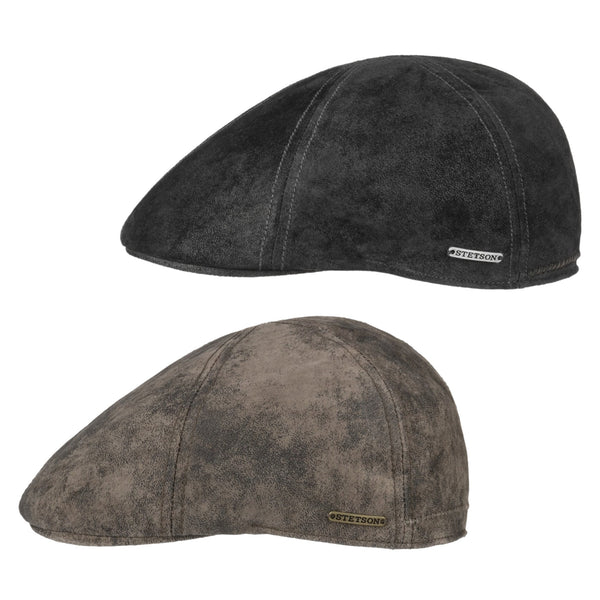 The Hat Shop Stetson Texas Pig Skin Gatsby cap 'Black'