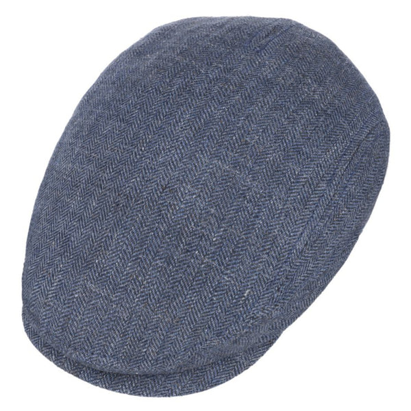 Stetson Vinta Linen Flat Cap 'Blue'