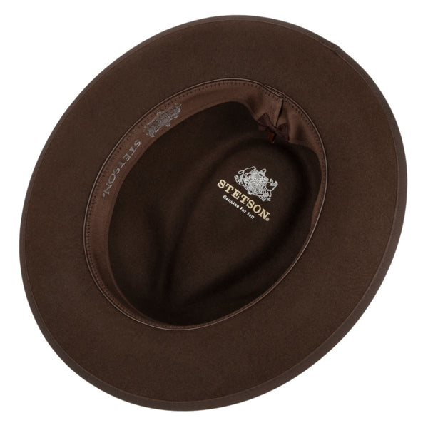 The Hat Shop Stetson Vanderson Fedora Fur Felt Hat Brown