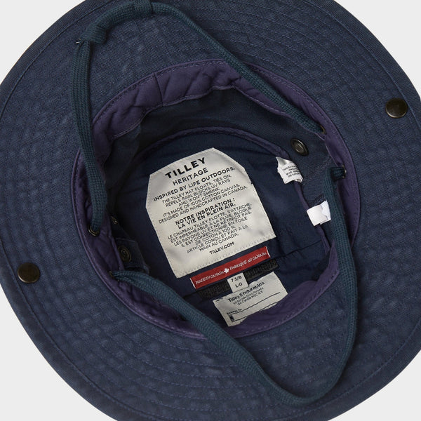 The Hat Shop Tilley T3 Wanderer Sun Hat UPF50+ Dark Navy