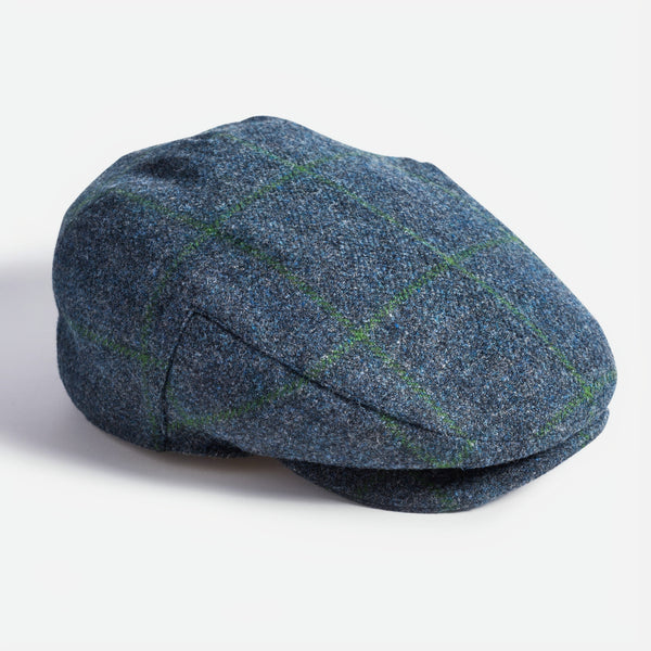 The Hat Shop Failsworth Porelle Waterproof Flat Cap 'Blue'