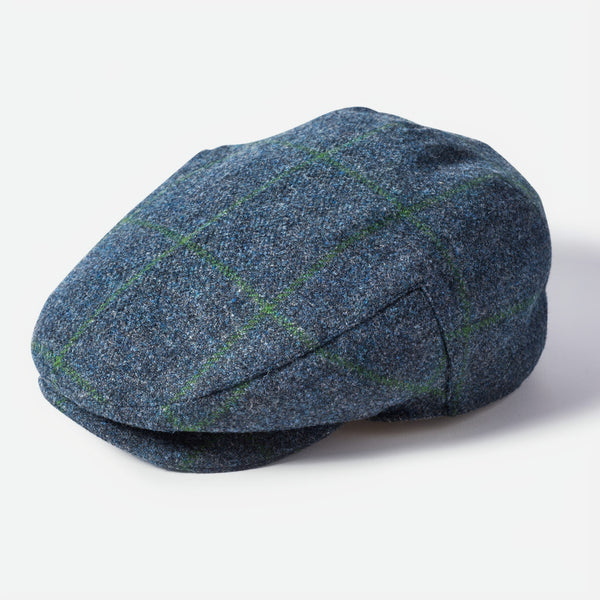 The Hat Shop Failsworth Porelle Waterproof Flat Cap 'Blue'