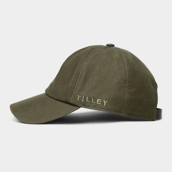 The Hat Shop Tilley Wax Cotton Baseball Cap 'Olive'
