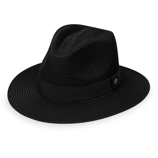 The Hat Shop Mens Wallaroo 'Palm Beach' Sun Hat UPF50+  Black