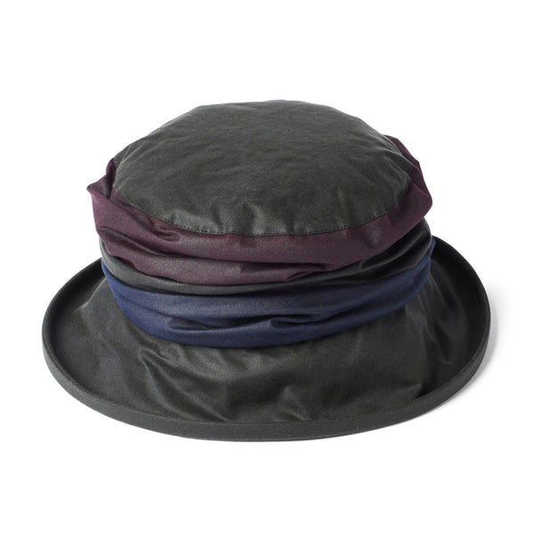 The Hat Shop Failsworth Ladies Pleated British Wax Hat Olive