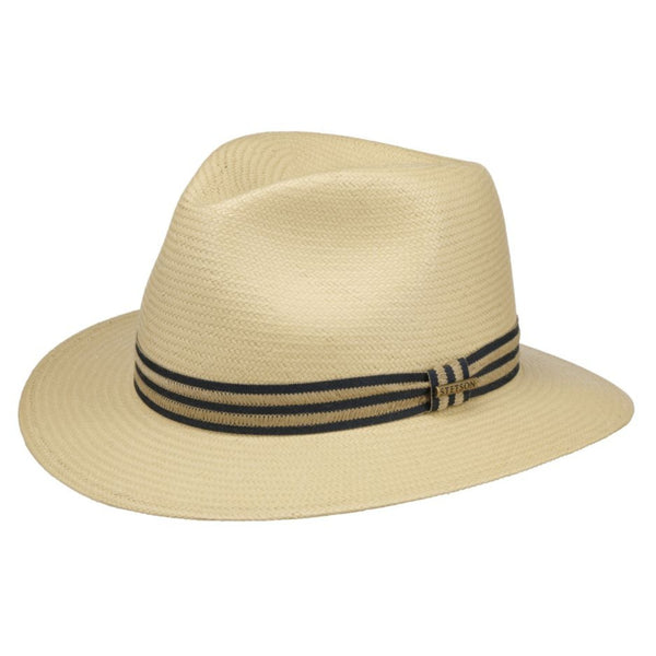 The Hat Shop Stetson Altadena Toyo Traveller Straw Hat 'Natural'