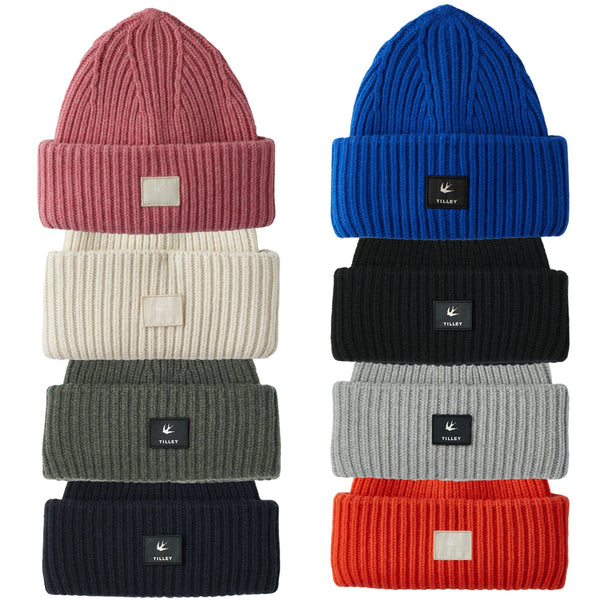 The Hat Shop Tilley 100% Merino Wool Alpine Beanie Hat