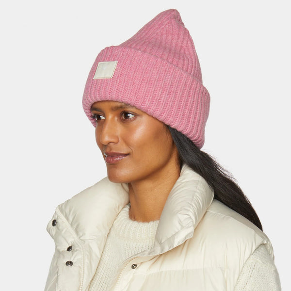 The Hat Shop Tilley 100% Merino Wool Alpine Beanie Hat Pink