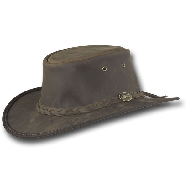 The Hat Shop Barmah Leather Kangaroo hat, brown