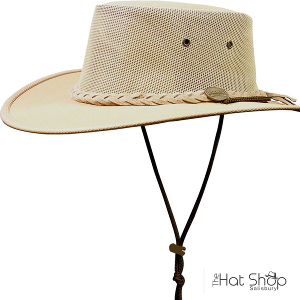 The Hat Shop Barmah Canvas Drover Beige