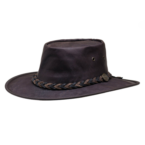 The Hat Shop Barmah Leather Kangaroo hat, brown