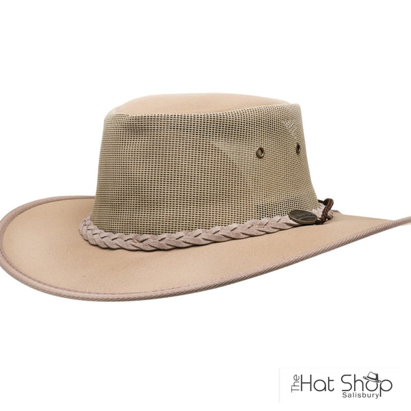 The Hat Shop Barmah Canvas Drover Beige