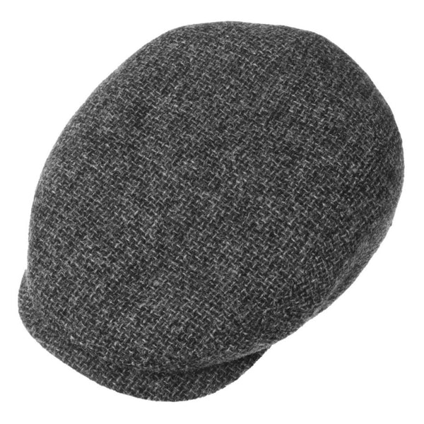 The Hat Shop Stetson Belfast Tweed Flat Cap Anthracite