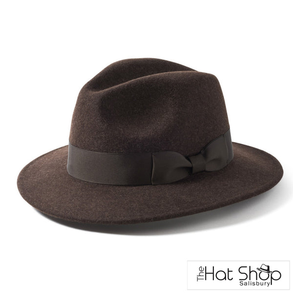 Failsworth 100% wool Boston fedora Brown
