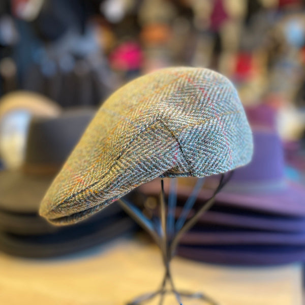 Denton Harris Tweed Cheshire Flat Cap ‘Green Tweed’