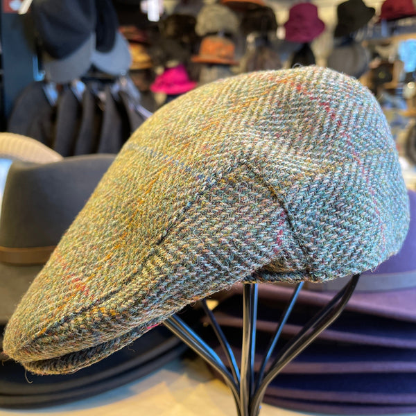Denton Harris Tweed Cheshire Flat Cap ‘Green Tweed’