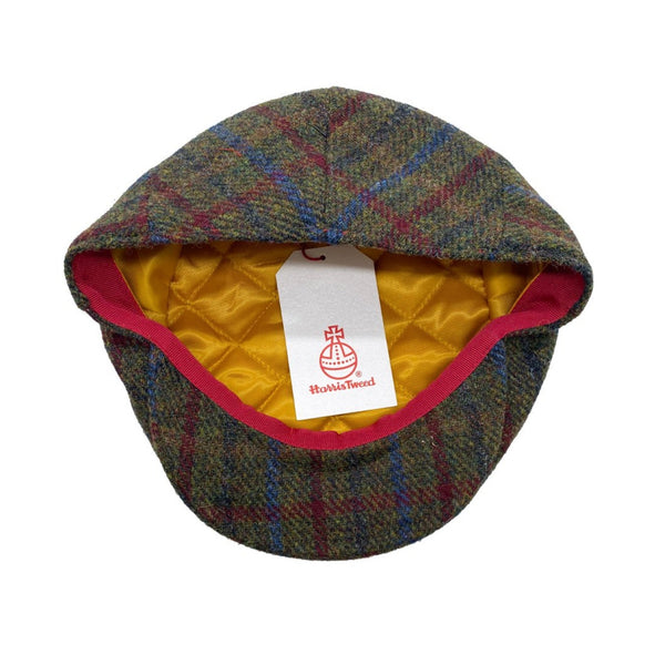 The Hat Shop Denton Harris Tweed Cheshire Flat Cap HT7 Red Tweed