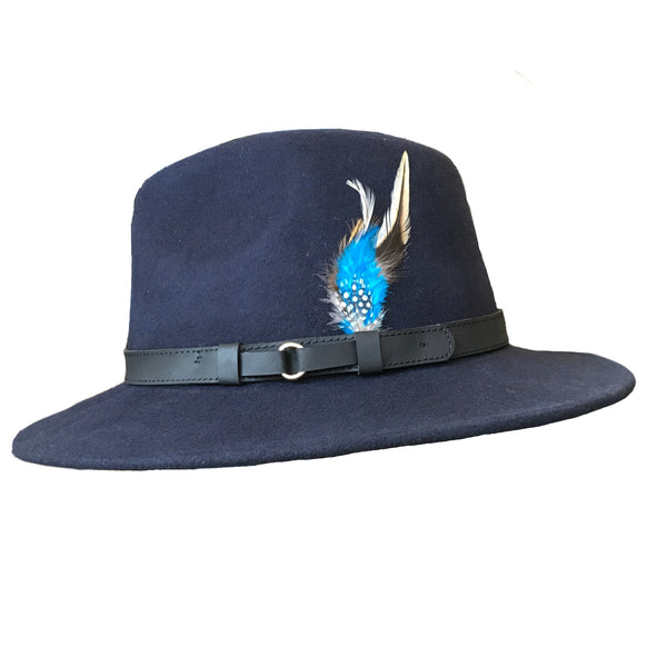 The Hat Shop Denton Fedora Ranger Navy