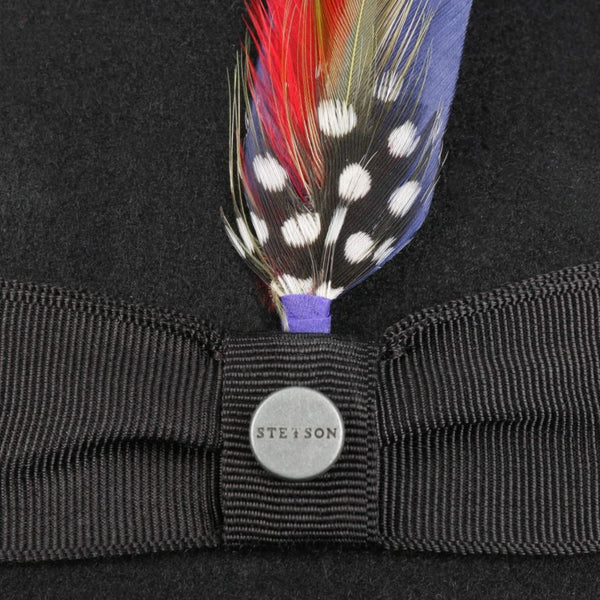 The Hat Shop Stetson Elkader Trilby Felt Hat Black