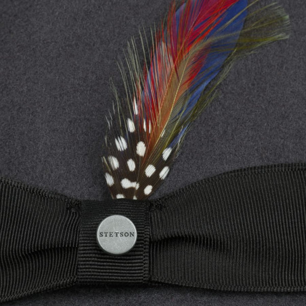 The Hat Shop Stetson Elkader Trilby Felt Hat Grey