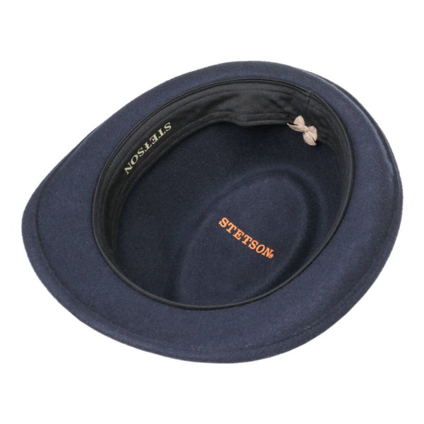 The Hat Shop Stetson Elkader Trilby Felt Hat Navy