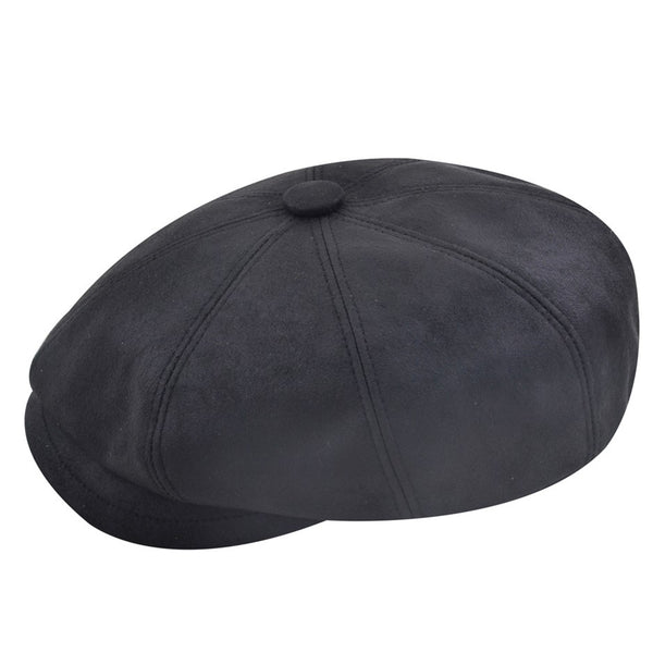 The Hat Shop Gladwin Bond sheepskin 8 piece bakerboy, black