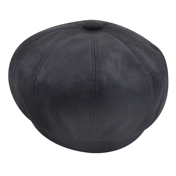 The Hat Shop Gladwin Bond sheepskin 8 piece bakerboy, black