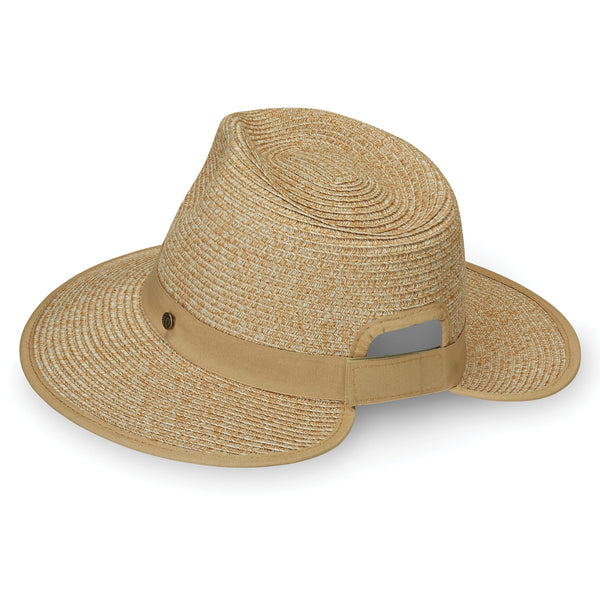 The Hat Shop Ladies Wallaroo 'Gabi' Pony Tail Sun Hat UPF50+ Beige