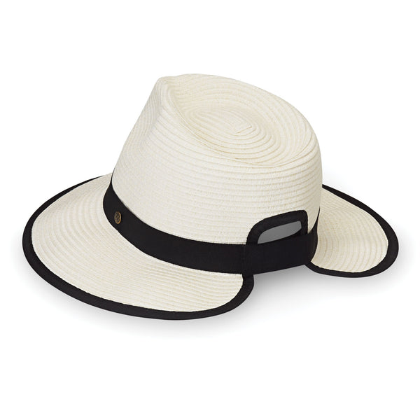 The Hat Shop Ladies Wallaroo 'Gabi' Pony Tail Sun Hat UPF50+ Ivory