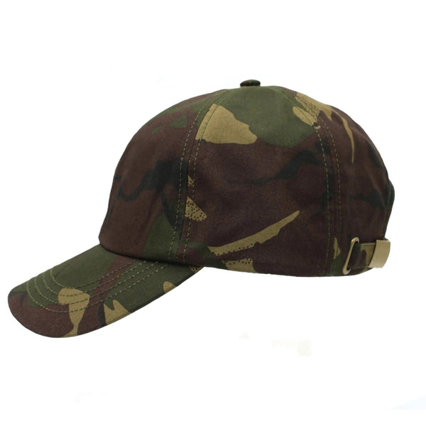 The Hat Shop Heather Gunnar Camo Wax Baseball Cap Olive