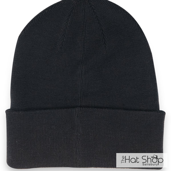The Hat Shop Salisbury Tilley Extra Fine Merino Wool Beanie Black