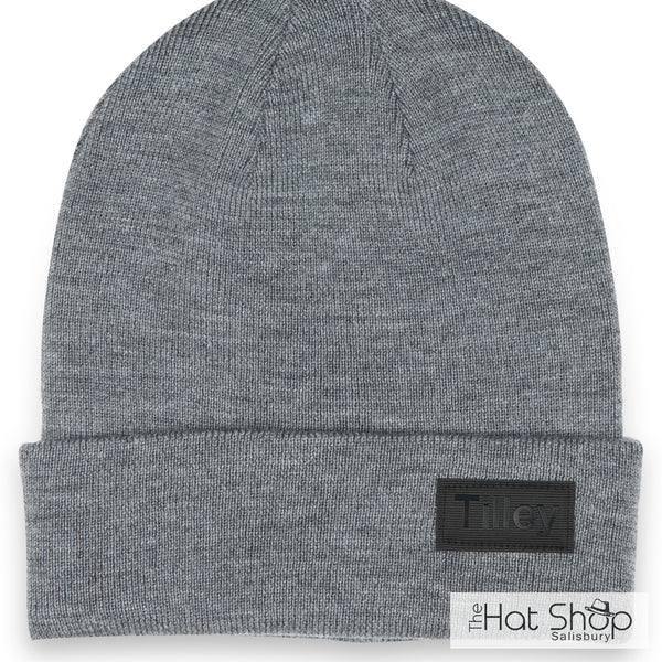 The Hat Shop Salisbury Tilley Extra Fine Merino Wool Beanie Grey