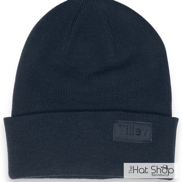 The Hat Shop Salisbury Tilley Extra Fine Merino Wool Beanie Navy
