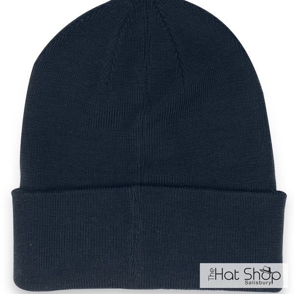 The Hat Shop Salisbury Tilley Extra Fine Merino Wool Beanie Navy
