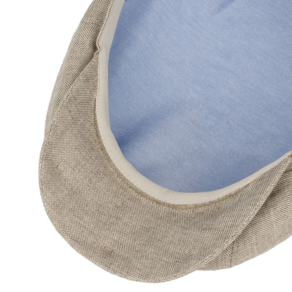 The Hat Shop Stetson Hatteras Classic Linen Flat Cap Beige