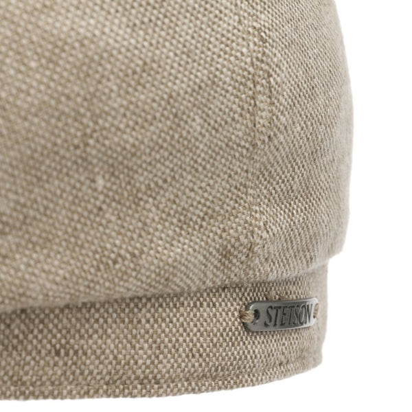 The Hat Shop Stetson Hatteras Classic Linen Flat Cap Beige
