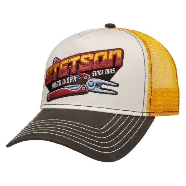 The Hat Shop Stetson Hard Work Trucker Cap 'Yellow'