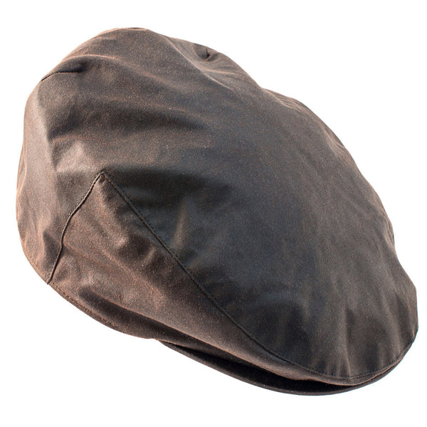 The Hat Shop Heather Wax flat cap brown