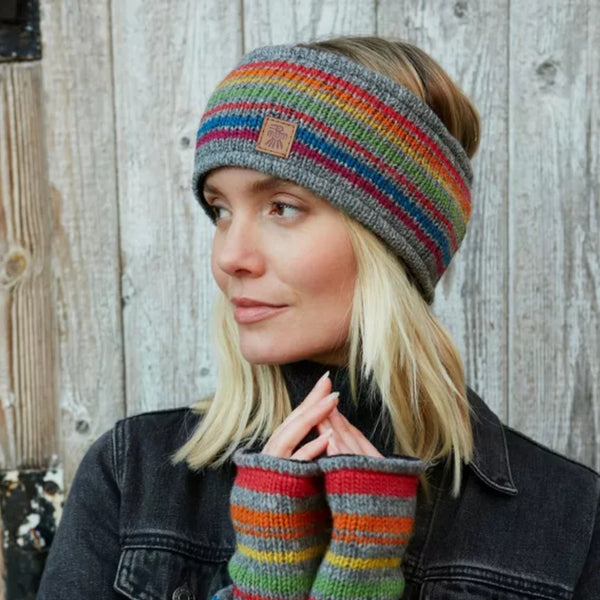 The Hat Shop Ladies Pachamama Hexham Lined Wool Headband Grey