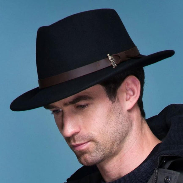 The Hat Shop Jack Murphy Boston Crushable Felt Hat Black