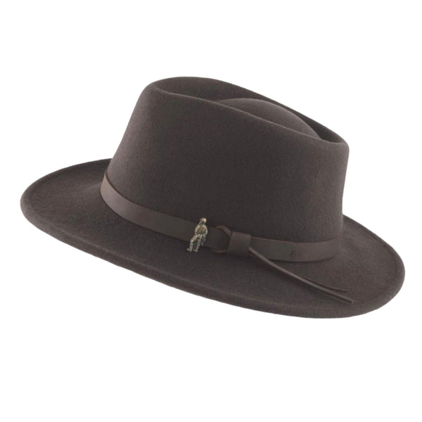 The Hat Shop Jack Murphy Boston Crushable Felt Hat Brown