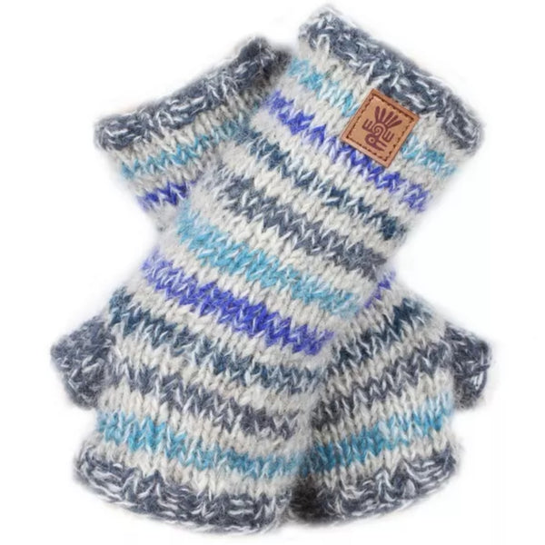 The Hat Shop Ladies Pachamama Langtang Handwarmers Blue