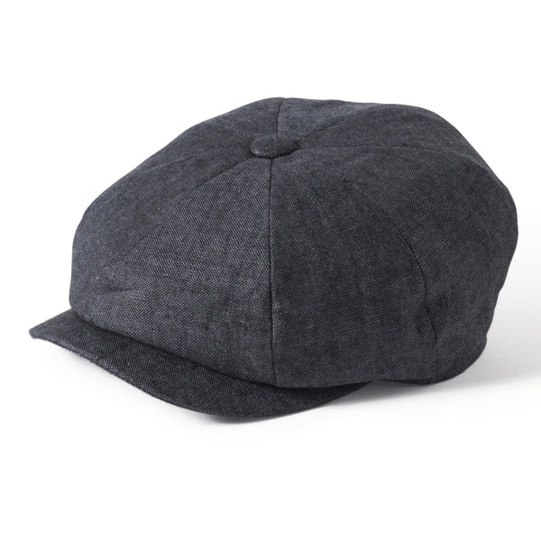 The Hat Shop Failsworth Irish Linen Newsboy - Bakerboy Charcoal