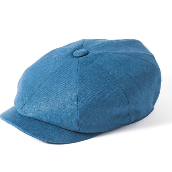 The Hat Shop Failsworth Irish Linen Newsboy - Bakerboy Denim