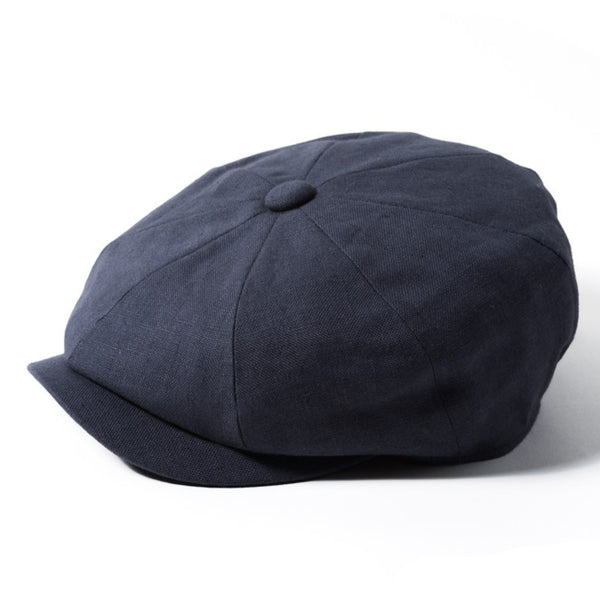 The Hat Shop Failsworth Irish Linen Newsboy - Bakerboy Navy