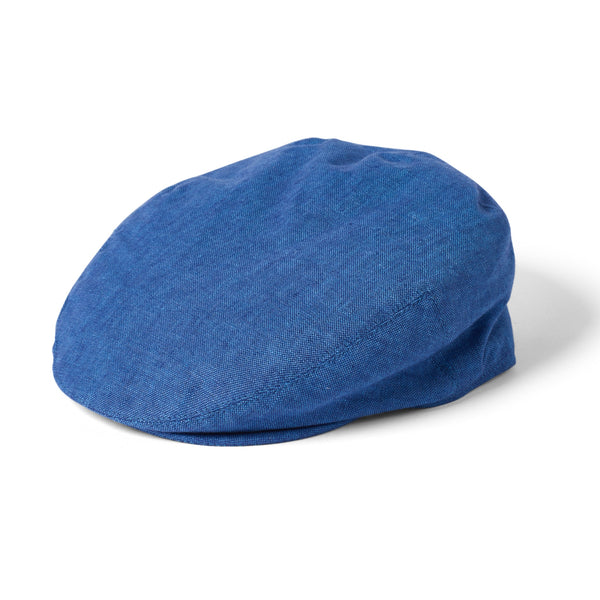 Failsworth 100% Irish Linen Flat Cap Marine