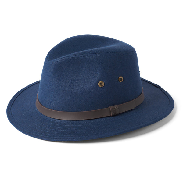 The Hat Shop Failsworth Irish Linen Safari Hat Navy